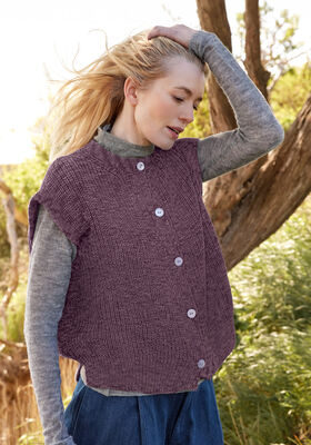 HALBPATENT-WESTE Cool Wool Vintage von Lana Grossa