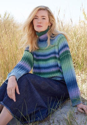 TOP DOWN PULLOVER Cool Wool Big Color von Lana Grossa