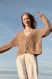 Lana Grossa JACKE IM GITTERLOCHMUSTER Bottoni