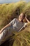 Lana Grossa RAGLANSHIRT GLATT RECHTS MIT STREIFEN Cotton Wool