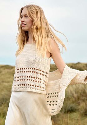 TOP MIT KREUZSTÄBCHEN UND STÄBCHEN Summer Cashmere von Lana Grossa