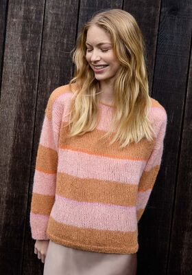 PULLOVER GLATT RECHTS IN STREIFEN Setasuri von Lana Grossa