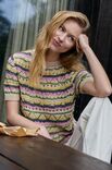 Lana Grossa SHIRT IM AJOURMUSTER MIT STREIFEN Solo Lino