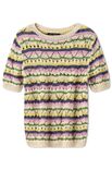 Lana Grossa SHIRT IM AJOURMUSTER MIT STREIFEN Solo Lino