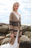 Lana Grossa LONG CARDIGAN Natural Lama Chunky