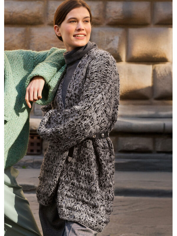Lana Grossa CARDIGAN Alta Moda Alpaca, Setasuri & Cosmo