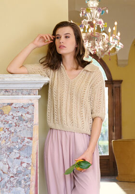 POLOSHIRT Setasuri Pearls von Lana Grossa
