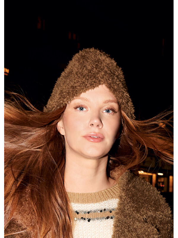 Lana Grossa TURBAN-MÜTZE Pelliccia