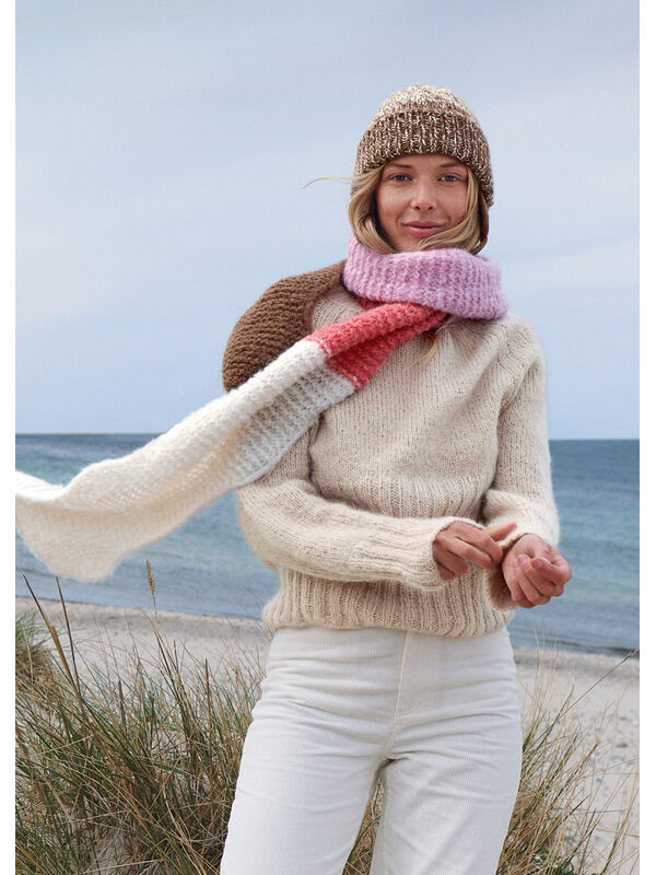 Lana Grossa BLOCKSTREIFENSCHAL Natural Alpaca Lungo