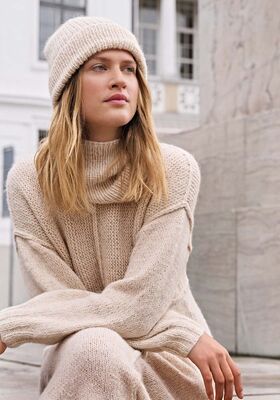 LOOP IM RIPPENMUSTER Natural Alpaca Pelo von Lana Grossa