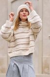 Lana Grossa LOOP IM RIPPENMUSTER Natural Alpaca Pelo