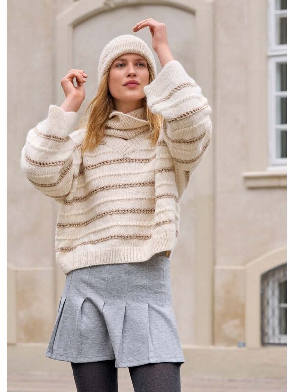 Lana Grossa V-AUSSCHNITTPULLOVER Natural Alpaca Pelo