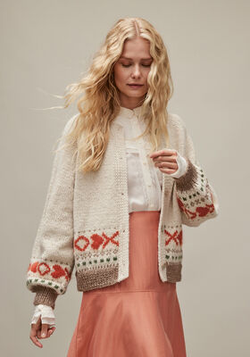 CARDIGAN Natural Lama Chunky & Mohair di Gio von Lana Grossa