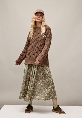 PULLOVER Natural Alpaca Pelo & Natural Superkid Tweed von Lana Grossa