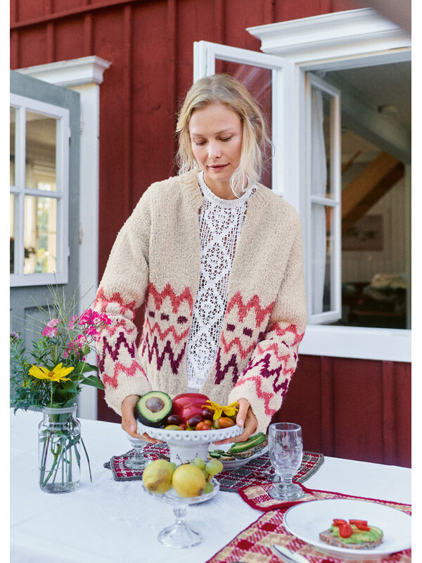 Lana Grossa CARDIGAN MIT JACQUARDMUSTER Orsettini & Natural Alpaca Pelo