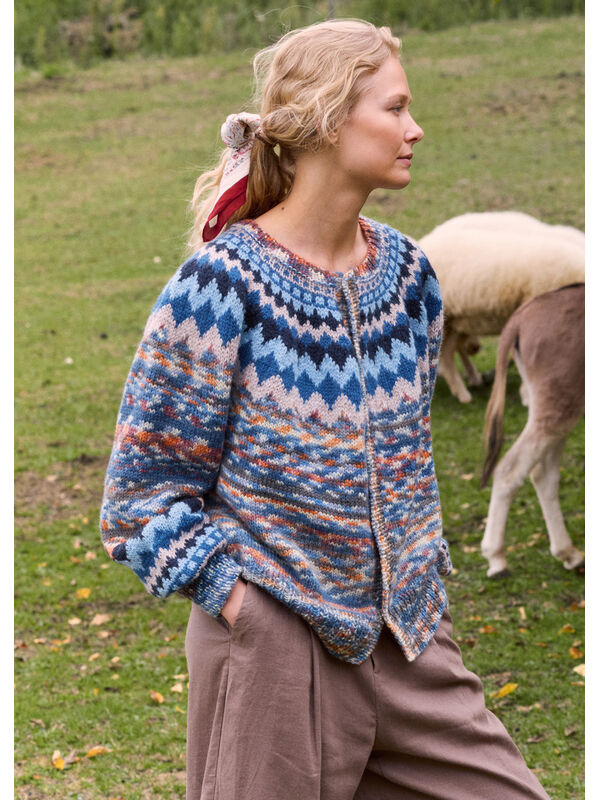 Lana Grossa JACKE MIT RUNDPASSE Landlust Naturwolle & Landlust Naturwolle Print