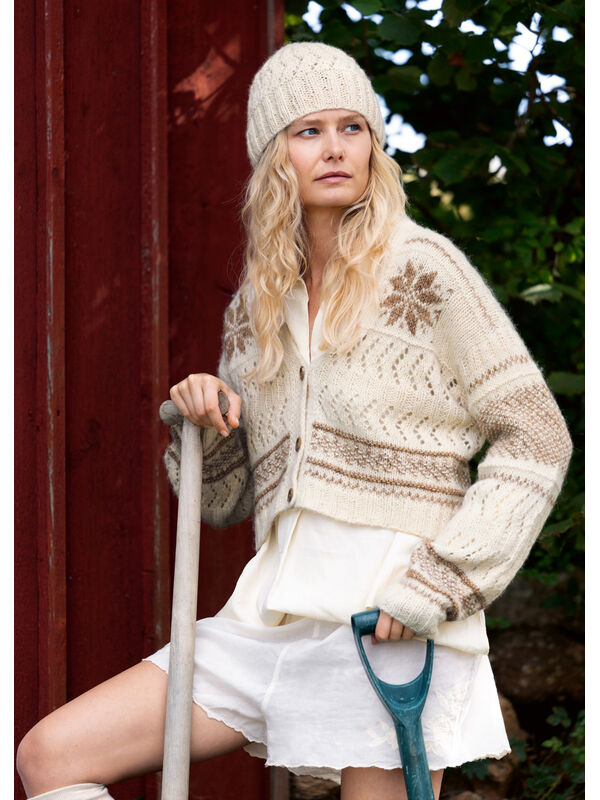 Lana Grossa JACKE IM MUSTERMIX Natural Alpaca Pelo