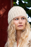 Lana Grossa MÜTZE IM RIPPEN-LOCHMUSTER Natural Alpaca Pelo