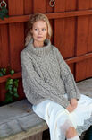 Lana Grossa ZOPFPULLOVER MIT ROLLKRAGEN Natural Alpaca Pelo & Natural Superkid Tweed