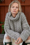 Lana Grossa ZOPFPULLOVER MIT ROLLKRAGEN Natural Alpaca Pelo & Natural Superkid Tweed