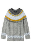 Lana Grossa RUNDPASSENPULLI MIT JACQUARDMUSTER Natural Alpaca Pelo & Basta