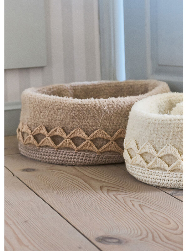 Lana Grossa KORB MIT BORDÜRE The Tube, Soffio, Pelliccia & Cool Wool Superbig