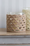 Lana Grossa WINDLICHTHÜLLE IM BOGENLOCHMUSTER Cool Wool Superbig & Natural Superkid Tweed