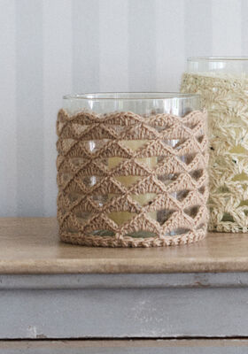 WINDLICHTHÜLLE IM BOGENLOCHMUSTER Cool Wool Superbig & Natural Superkid Tweed von Lana Grossa