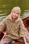 Lana Grossa V-PULLI MIT ZOPF-PERLMUSTER Winter Softness