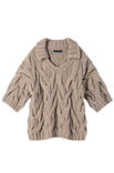 Lana Grossa V-PULLI MIT ZOPF-PERLMUSTER Winter Softness