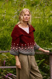 Lana Grossa RAGLANPULLI MIT GROSSEM KRAGEN UND JACQUARDMUSTER Orsettini
