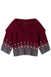 Lana Grossa RAGLANPULLI MIT GROSSEM KRAGEN UND JACQUARDMUSTER Orsettini