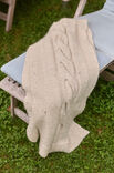 Lana Grossa STOLA MIT PERLMUSTERBLENDEN UND ZOPFMUSTER Alta Moda Alpaca & Natural Superkid Tweed