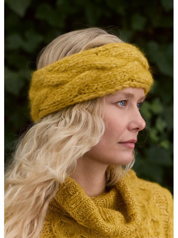 Lana Grossa STIRNBAND IM ZOPFMUSTER Alpaca Air II