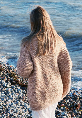 CARDIGAN KRAUS RECHTS Natural  Alpaca Pelo von Lana Grossa