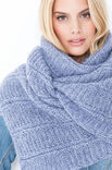 Lana Grossa PONCHO/TUCH IM QUERRIPPEN-PATENTMUSTER Lace Seta/Silkhair Paillettes