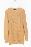 Lana Grossa PULLI IM PERLMUSTER MIT ARANMUSTER IM VORDERTEIL Cool Wool Alpaca