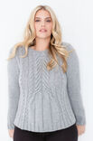 Lana Grossa PULLI MIT ZOPFMUSTER 100% Cashmere Fine