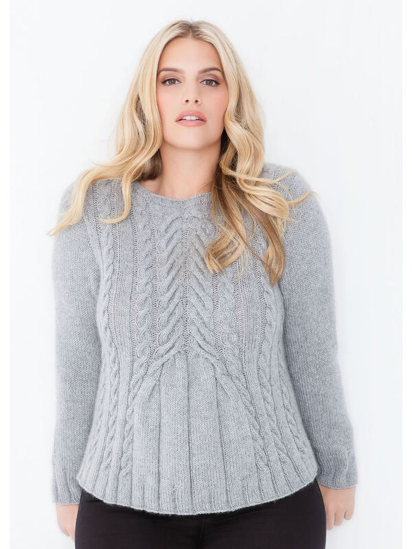 Lana Grossa PULLI MIT ZOPFMUSTER 100% Cashmere Fine