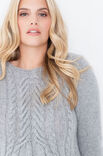 Lana Grossa PULLI MIT ZOPFMUSTER 100% Cashmere Fine
