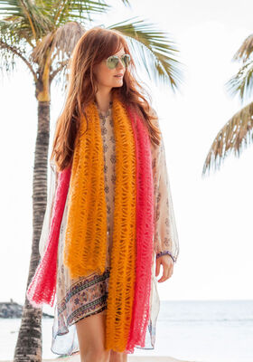 LONGSCHAL IM SPINNENMUSTER Silkhair von Lana Grossa