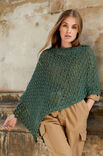 Lana Grossa PONCHO Lace Seta Mulberry