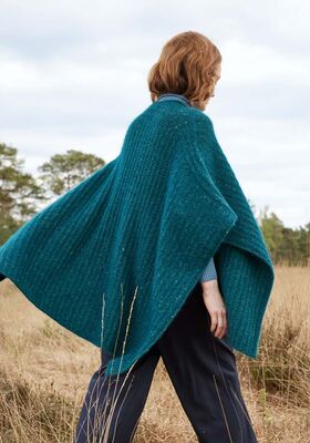 PONCHO Cashmere 16 Fine & Natural Superkid Tweed von Lana Grossa