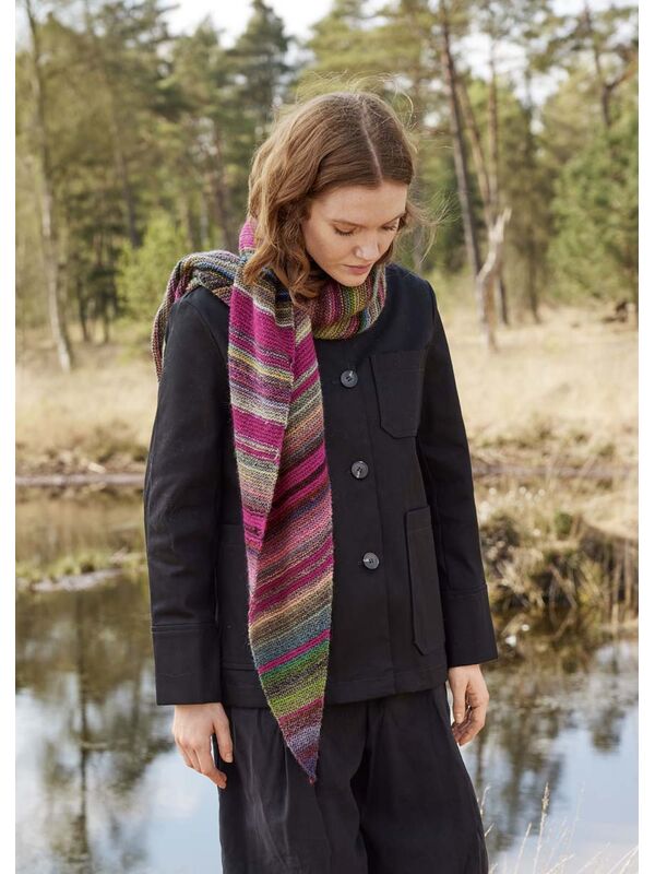 Lana Grossa ASYMMETRISCHES TUCH Colorissimo & Ecopuno