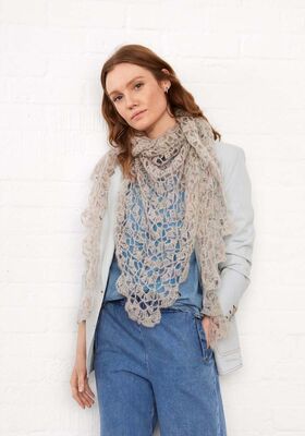 HÄKELTUCH Natural Superkid Tweed von Lana Grossa