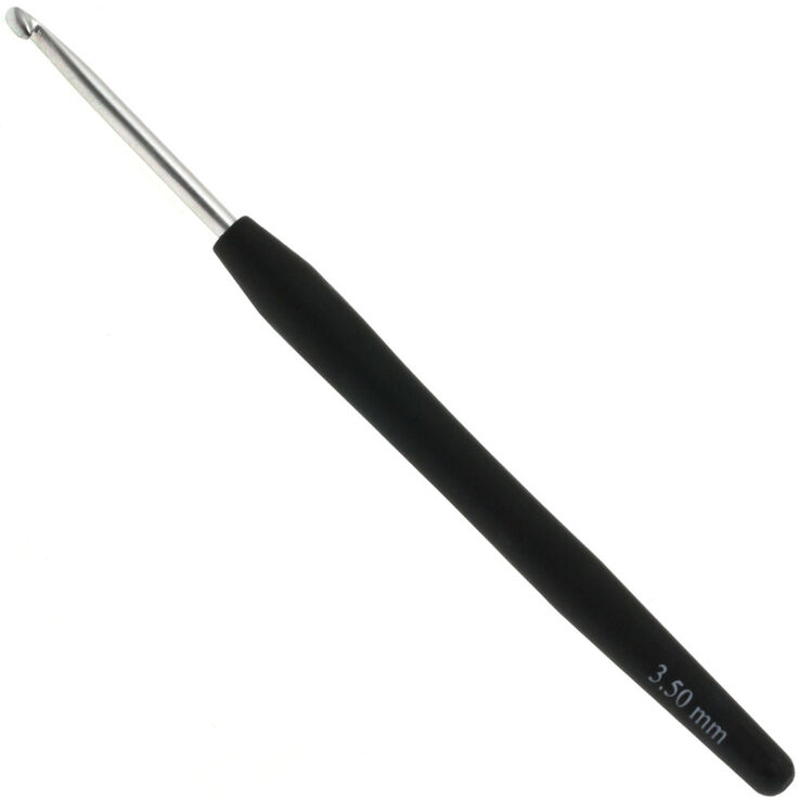 Lana Grossa Wollhäkelnadel mit Soft-Griff (Aluminium) St. 3,5