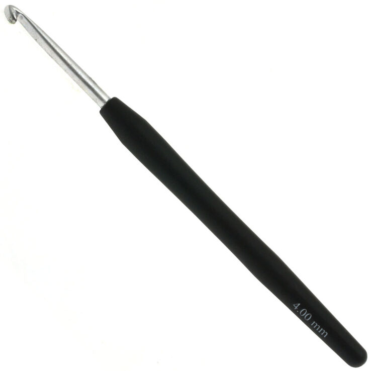 Lana Grossa Wollhäkelnadel mit Soft-Griff (Aluminium) St. 4,0