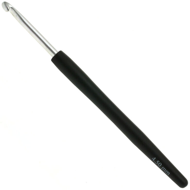 Lana Grossa Wollhäkelnadel mit Soft-Griff (Aluminium) St. 4,5
