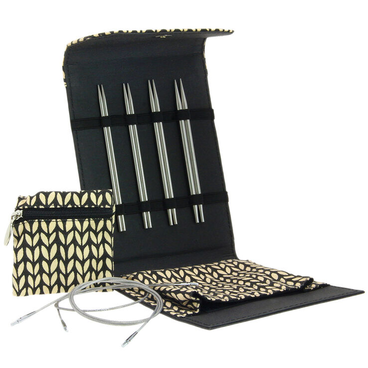 Lana Grossa Nadel-Set Edelstahl Klein (Schwarz)