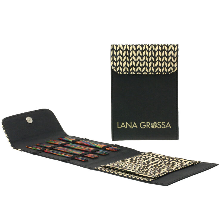 Lana Grossa  Strumpfstricknadel-Set Design-Holz Multicolor 15cm (Schwarz) 